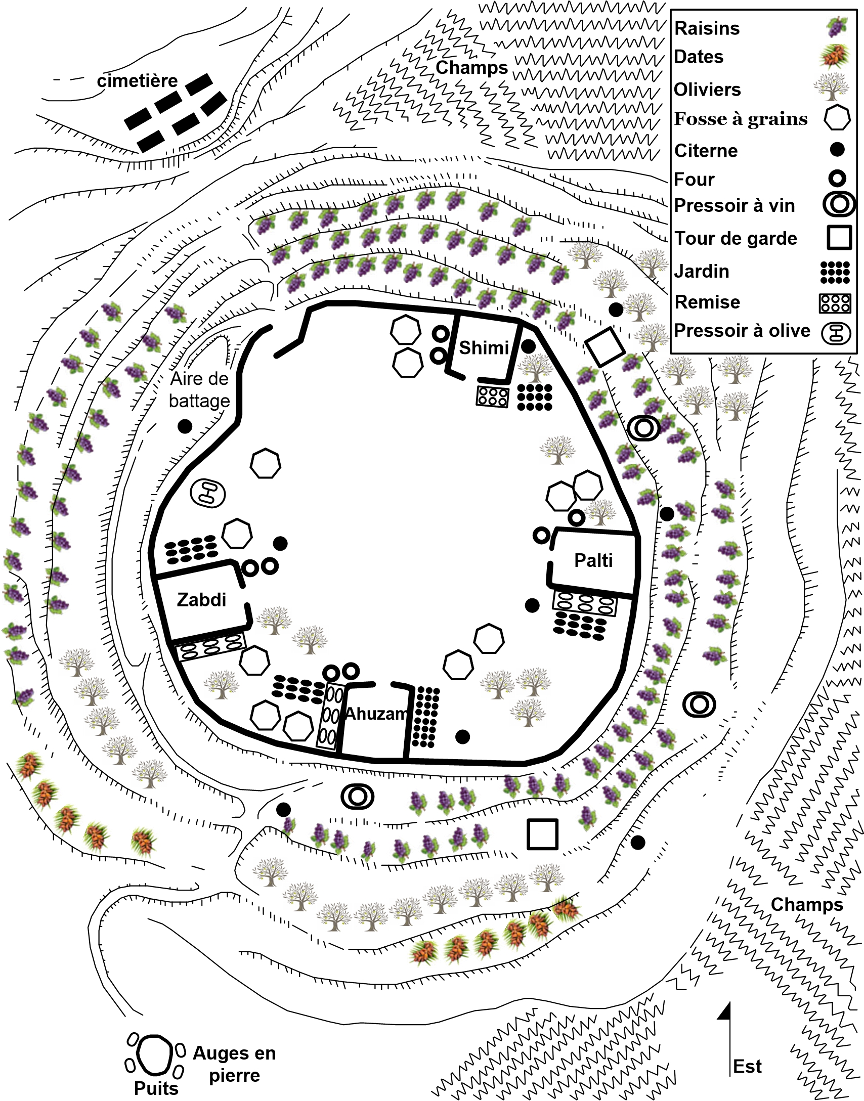Carte du village d'Et�r